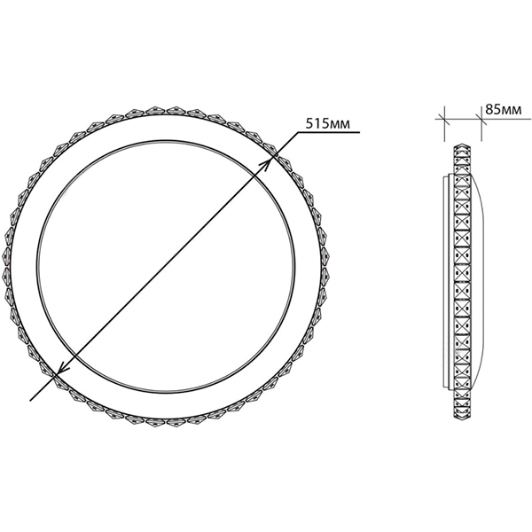 Светильник светодиодный Hopfen Siyanie с пультом ДУ 70 Вт белый/хром 3000-6500 К 