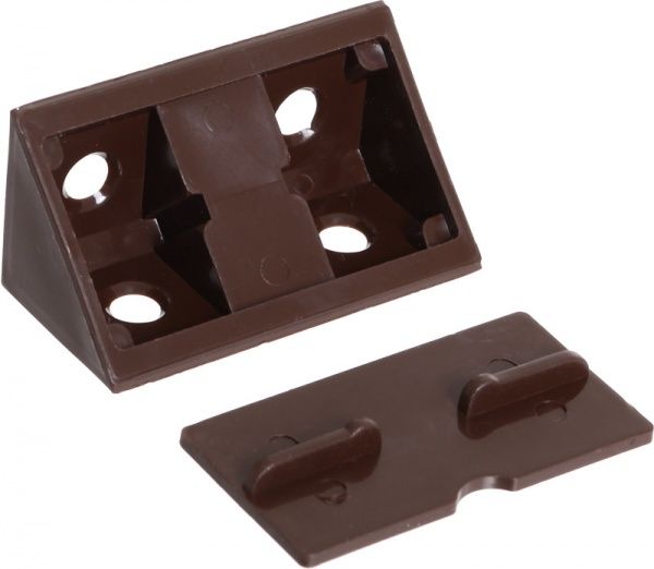 Уголок монтажный 13 двойной серый 10 шт орех