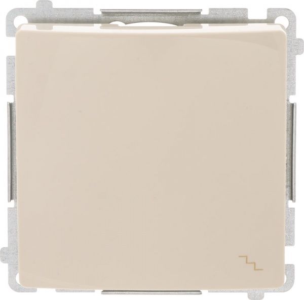 Вимикач прохідний одноклавішний Simon Basic без підсвітки 10 А 250В кремовий BMW6.01/12