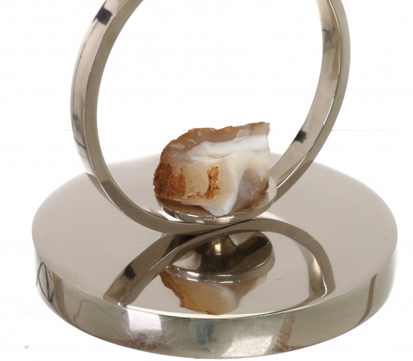 Фруктовница PANACHE Linear Stone 30 см серо-коричневый/никель 