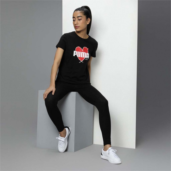 Футболка Puma HEART TEE 58789701 р.S чорний