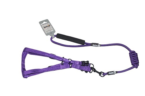 Поводок-веревка AnimAll + шлея 69295 фиолетовый