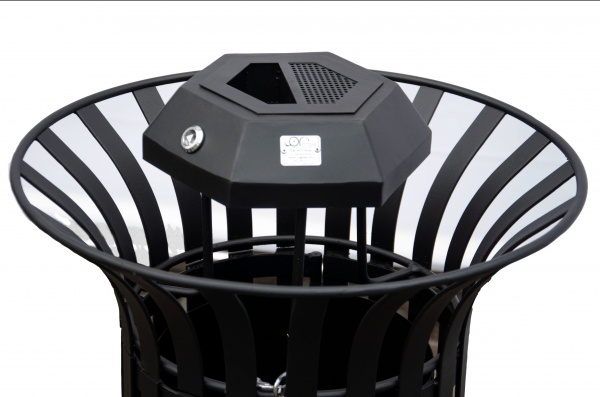 Урна ЮГСТАЛЬ Принц без попільнички 80 л чорний