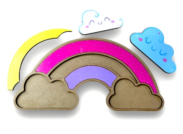 Пазл-мозаїка Apli Krapli Складанка Веселка СК-10