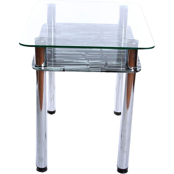 Стол кухонный 90x65 см черно-белый