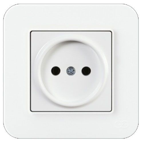 Розетка без заземления Gunsan RADIUS белый 01 37 93 00 100 113