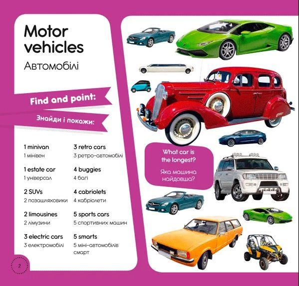 Книга «Книга 100 слів про транспорт / 100 words about transport»