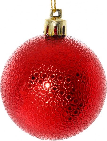 Набор игрушек Шар рельефный красный d60 мм 8 шт./уп. 