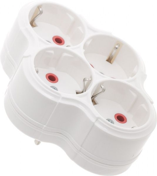 Разветвитель Fetih на 4 розетки с заземлением 4 гн. белый 101-04 Y 