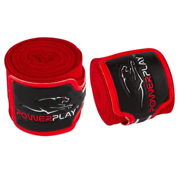 Боксерські бинти PowerPlay уні. 4 м червоні PP_3046 