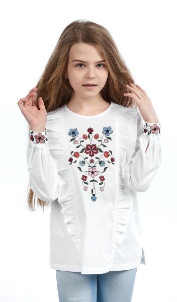 Блуза Эдельвика р.140 белый 80-21/09 