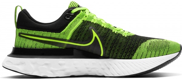 Кроссовки Nike React Infinity Run Flyknit 2 CT2357-700 р.US 10 салатно-черный