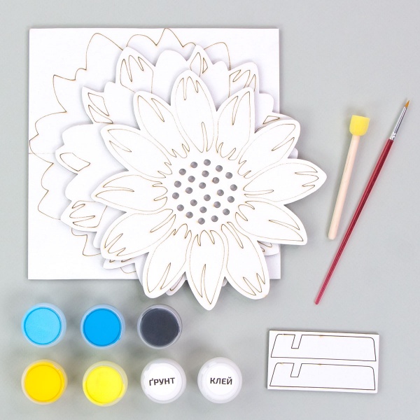 Набір для творчості 3D-картина Соняшник N0003541 18x18 см Rosa Talent 