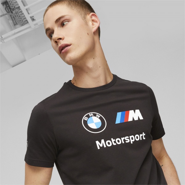 Футболка Puma BMW MMS ESS LOGO TEE PUMA BLACK 53814801 р.M чорний