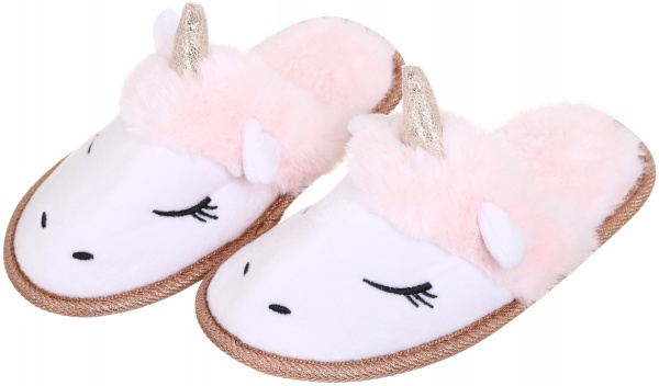 Тапочки детские Единорог р.32/33 бело-красный KD-2 