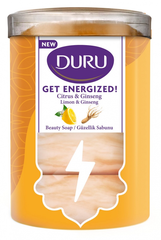 Мыло Duru Get Energized с экстрактом корня женьшеня и ароматом лимона 90 г 4 шт./уп.