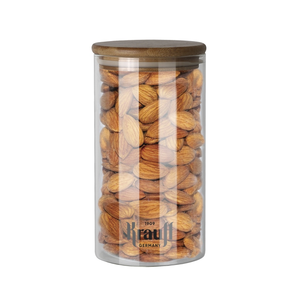 Банка для сыпучих Krauff Grutze 1000 мл с бамбуковой крышкой 31-289-024