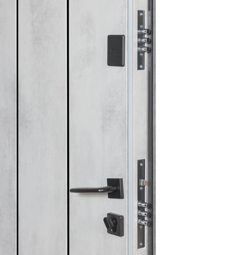 Дверь входная Булат В-434 (Квадро) модель 535 оксид темный / оксид 2040x840 мм правая