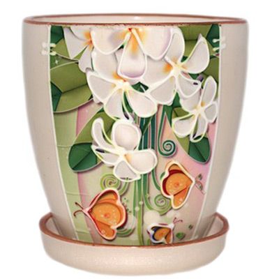 Горшок керамический Керамол Техас 3 (Чикаго) круглый 2,8 л разноцветный 