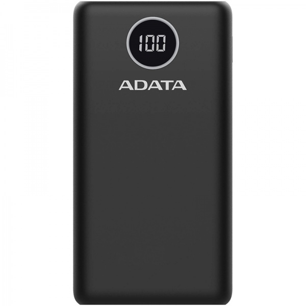 Универсальная мобильная батарея ADATA 20000 mAh black (PB931033) P20000QCD PD 18W, USB-C, 2xUSB QC 3.0 black 