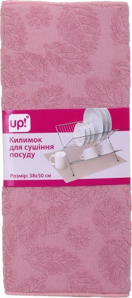 Коврик для сушки посуды 38х50 см розовый UP! (Underprice)