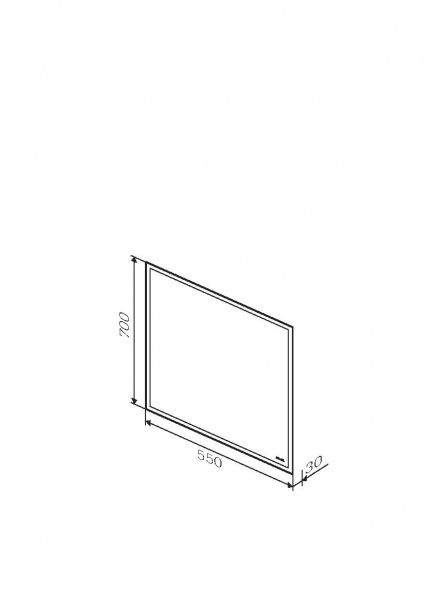 Дзеркало з вбудованим підсвічуванням AM.PM 55 см Gem M91AMOX0551WG38 