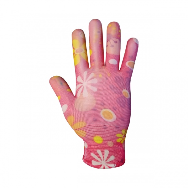 Перчатки Trident PU 608E Garden с PU-покрытием розовые M (8) 608E-8