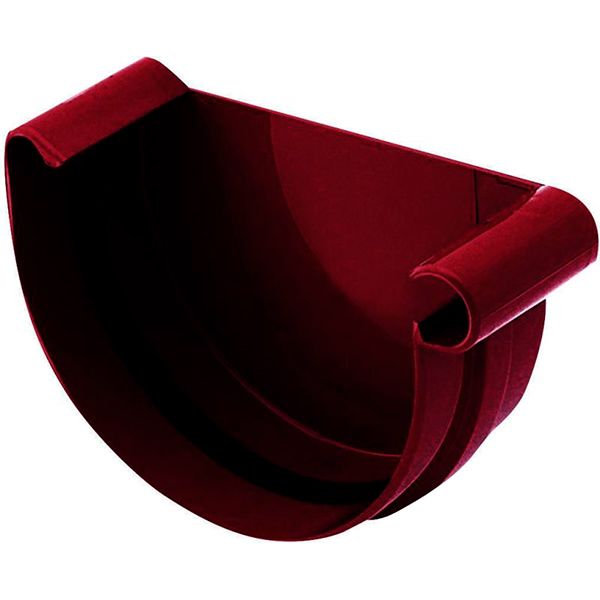 Заглушка желоба правая Bryza 100 мм красный 