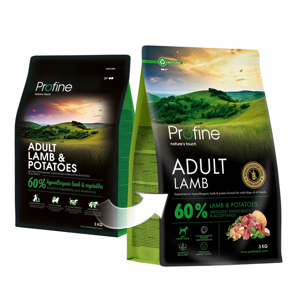 Корм сухий Profine Adult дорослих собак всіх порід з ягнятиною та картоплею 3 кг