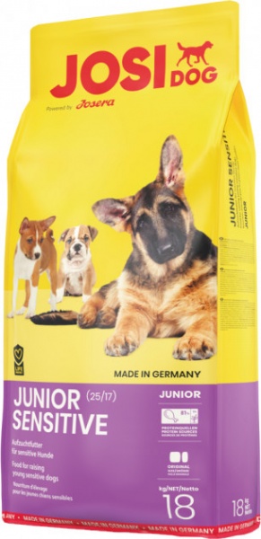 Корм Josera Josidog Junior Sensitive 12-24 мес. с чувствительным пищеварением 18 кг