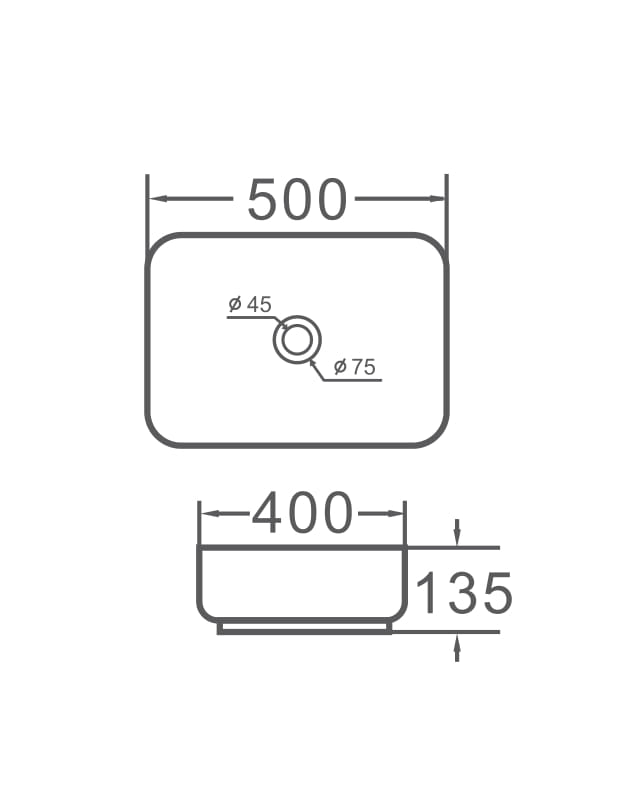 Умывальник Mixxen Trion белый 50x40x13,5см MXWE0820