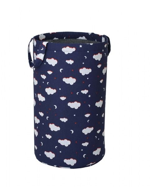 Корзина для игрушек Felt For You синяя с тучками