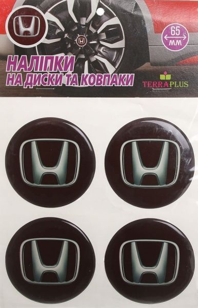 Наклейка TERRAPLUS на колпаки и диски Honda 65 мм