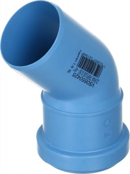 Коліно Valsir безшумне Triplus d50x45° (VS0650425)