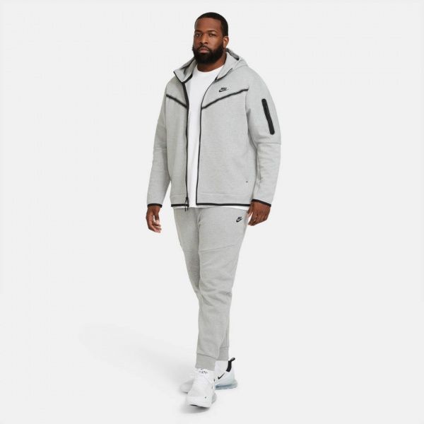 Джемпер Nike M NSW TCH FLC HOODIE FZ WR CU4489-063 р. M сірий меланж