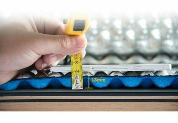 Коврик туристический Naturehike складной IXPE NH19QD008, алюминиевая пленка, 18 мм, голубой