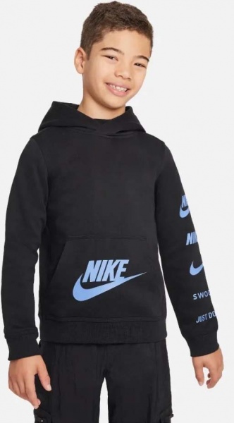 Джемпер Nike B NSW SI FLC PO HOODIE BB FN7724-010 р.S чорний