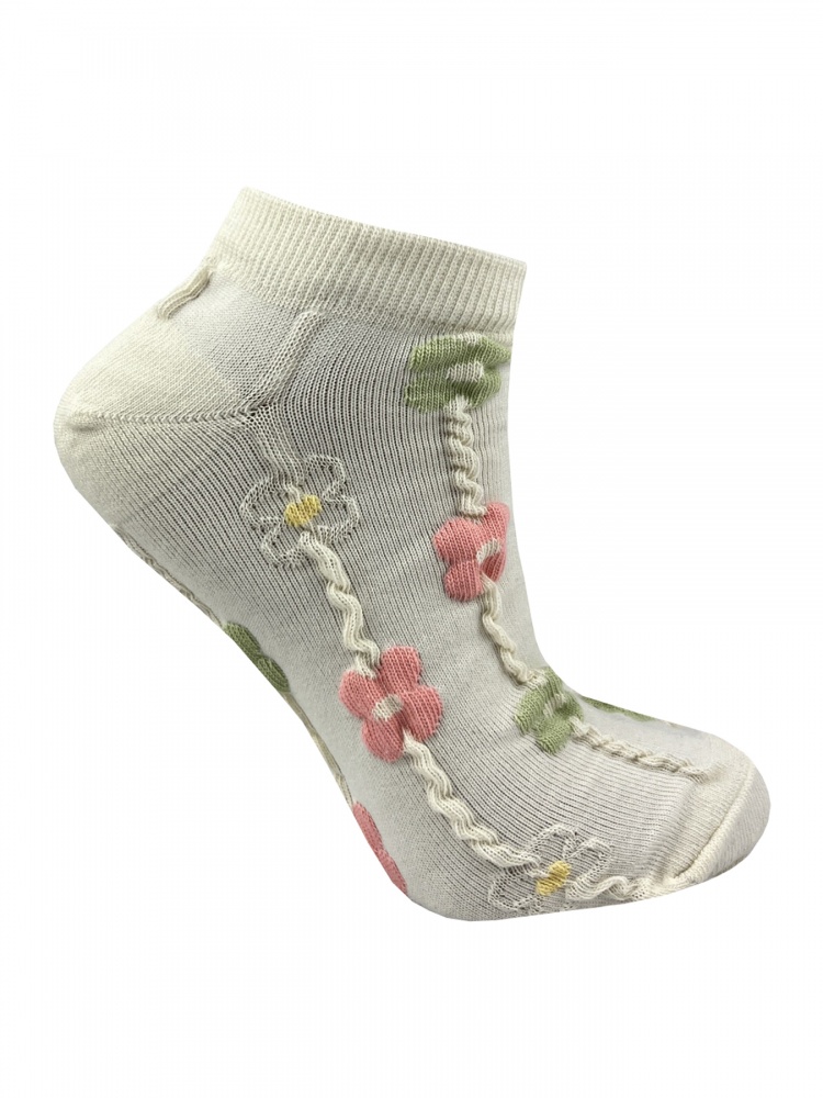 Шкарпетки жіночі Premier Socks Ажурні квіти р.23-25 молочний
