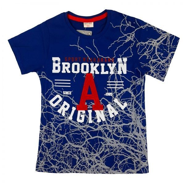 Футболка для хлопчика AKKU з літерою А р.128 синій 9076 