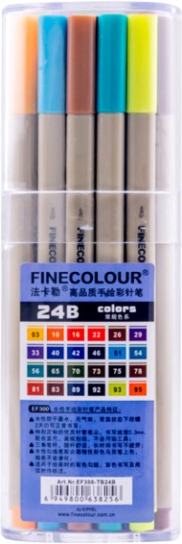 Набор маркеров FINECOLOUR Liner 24 цвета EF300-TB24B разноцветный 