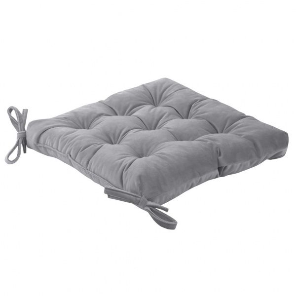 Подушка на стул Velour 40х40 см серый Decora textile