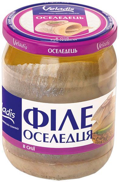 Оселедець Veladis філе оселедця класичне в олії 470