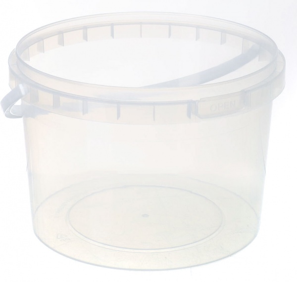 Відро Poliplast з пластиковою ручкою (харчовий пластик) 3 л прозорий 