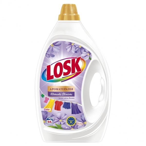 Гель для машинной и ручной стирки Losk Ароматерапия Эфирные масла и аромат цветка Жасмин 2,43 л 