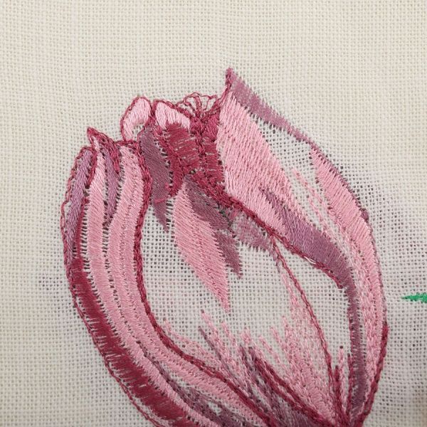 Скатерть «Тюльпаны розовые» 1084-18/00 140x220 см льняной Эдельвика 