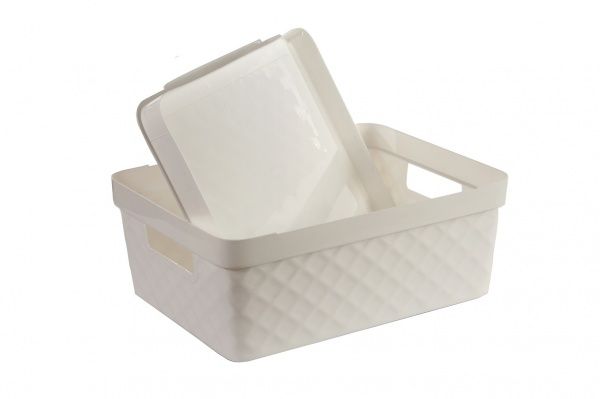 Ящик для зберігання Heidrun 923 Diamond 11л білий 140x360x270 мм