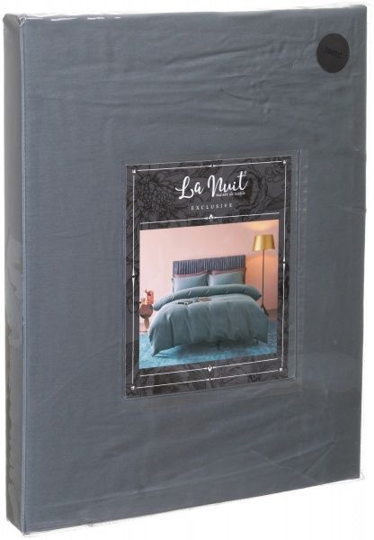 Простынь на резинке Mono Green D 180x200 см зеленый La Nuit 