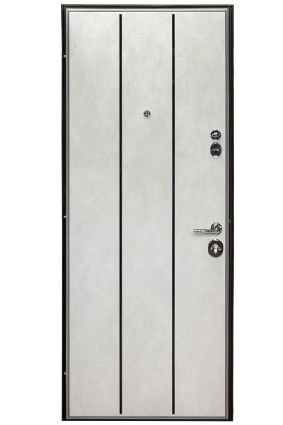 Двері вхідні Булат Гарант 535 бетон антрацит 2050x850 мм праві