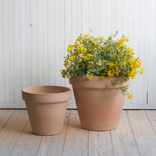 Горшок керамический DEROMA 27x24 см круглый 7,9 л примитиво вайт 