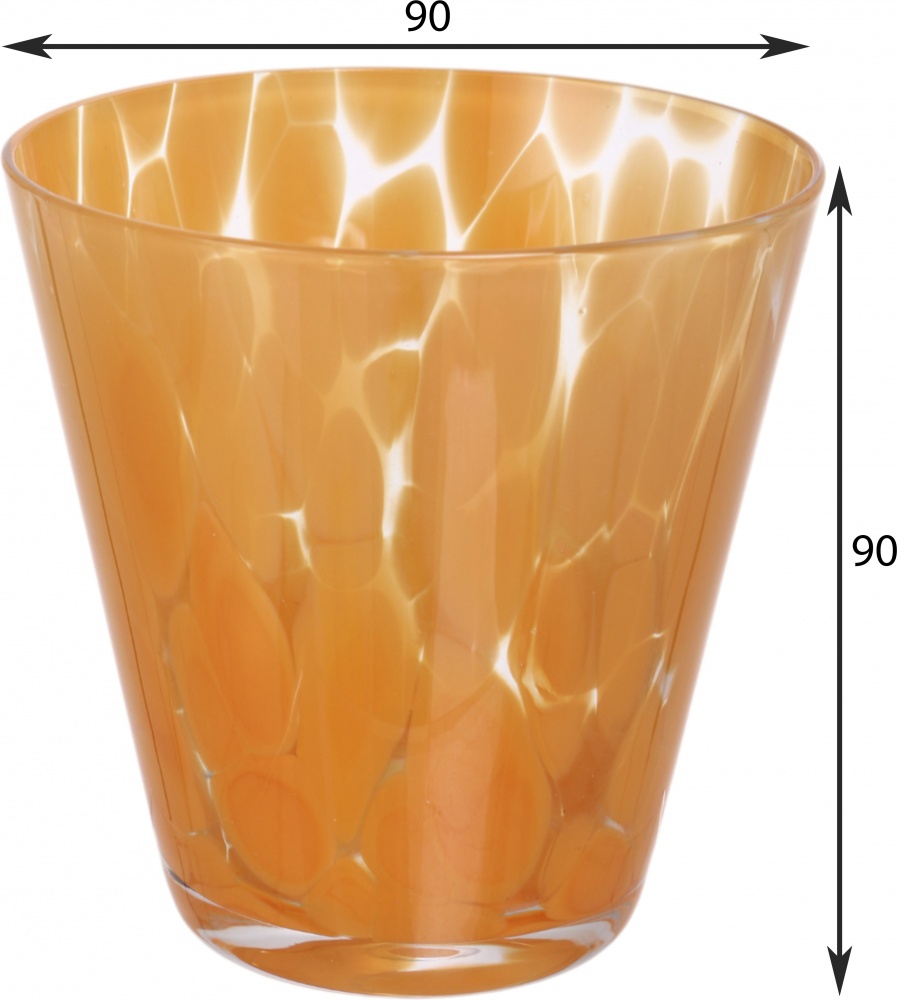 Склянка низька Maxmark Aqua Lily помаранчевий 280 мл 1 шт.